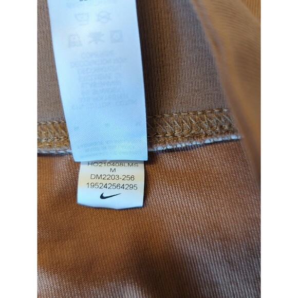 Nike Sportswear Leggings Womens Medium Tan Brown Logo Print Camo Full Length - Picture 8 of 9